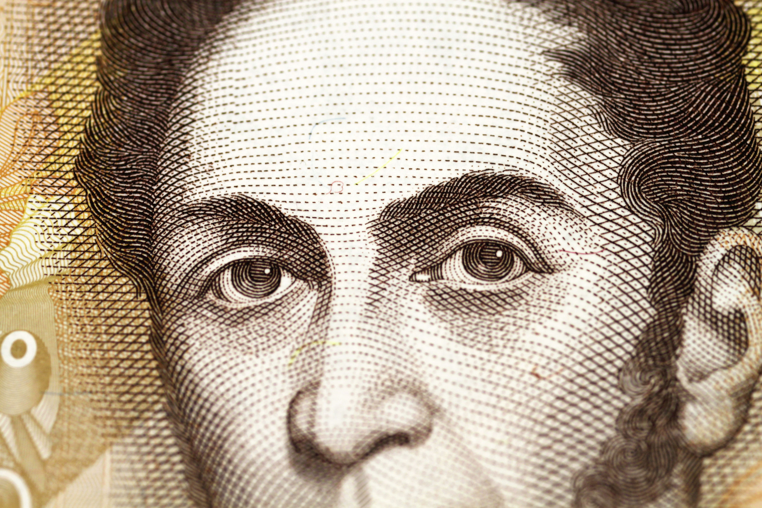 Close up em nota de 100 bolívares, moeda Venezuelana